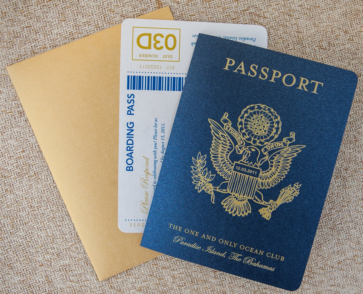 Unique Passport Wedding Invitations