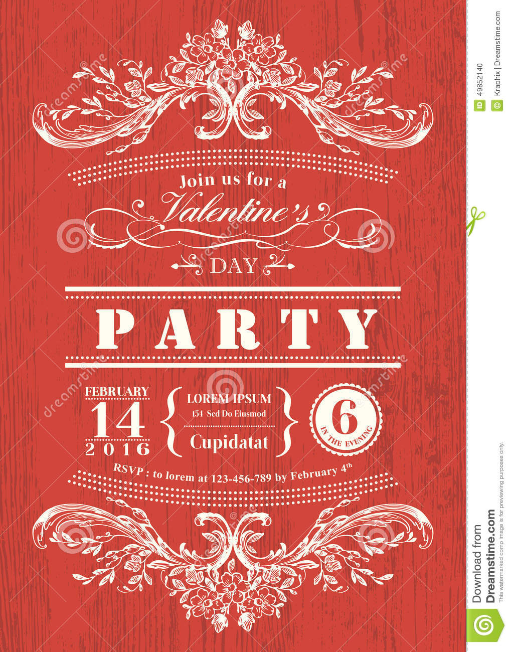 Valentines Day Party Invitations