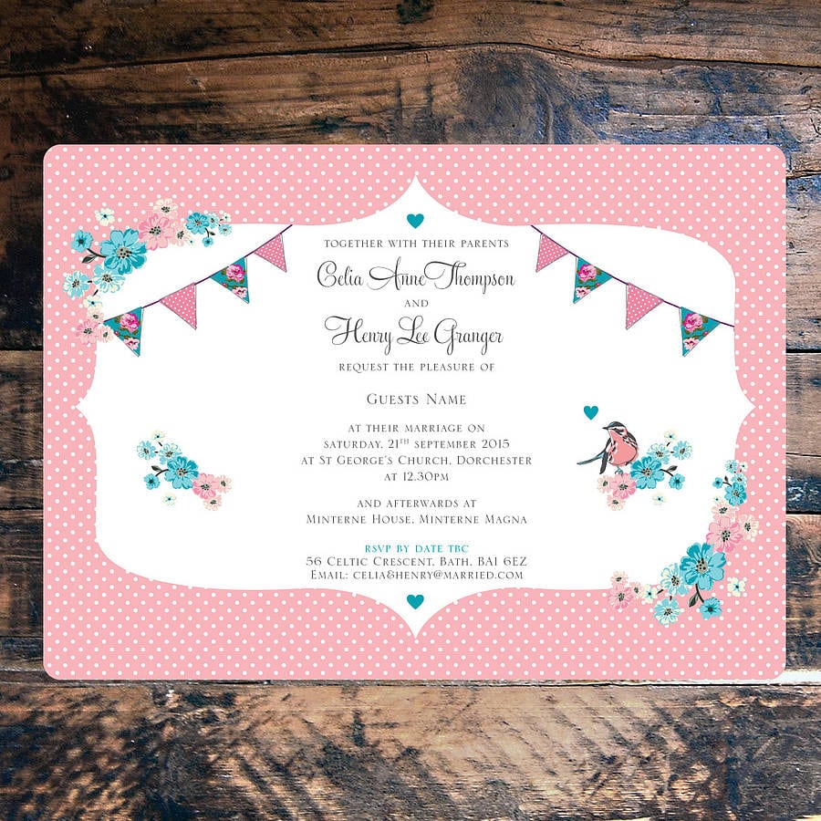 Vintage Tea Party Invitations