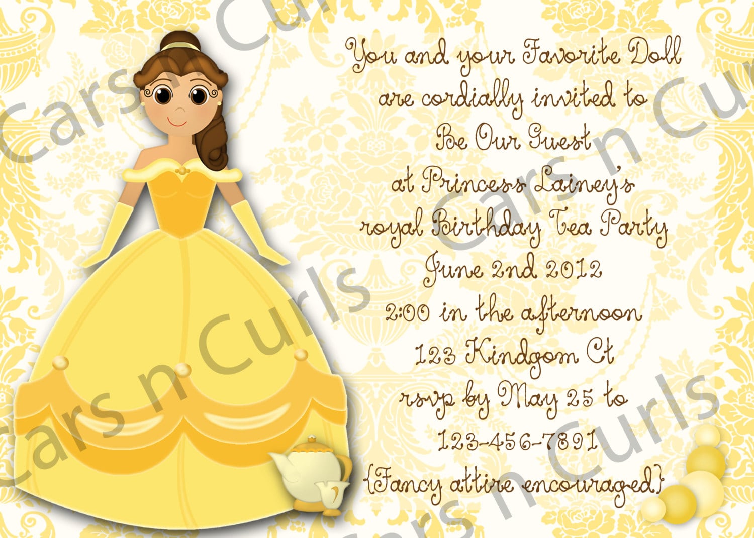 Watch More Like Princess Tea Party Invitation Wording