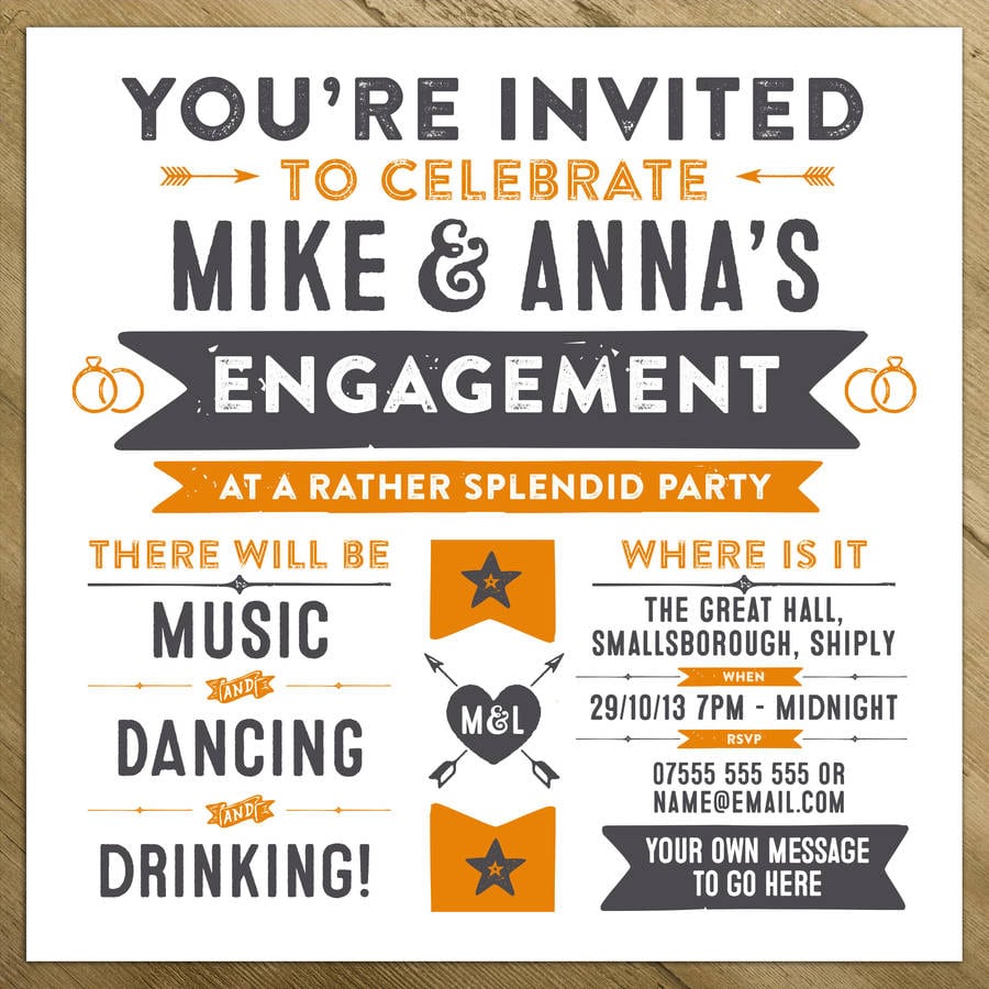 Wedding   Engagement   Birthday Party Invitations By A Is For