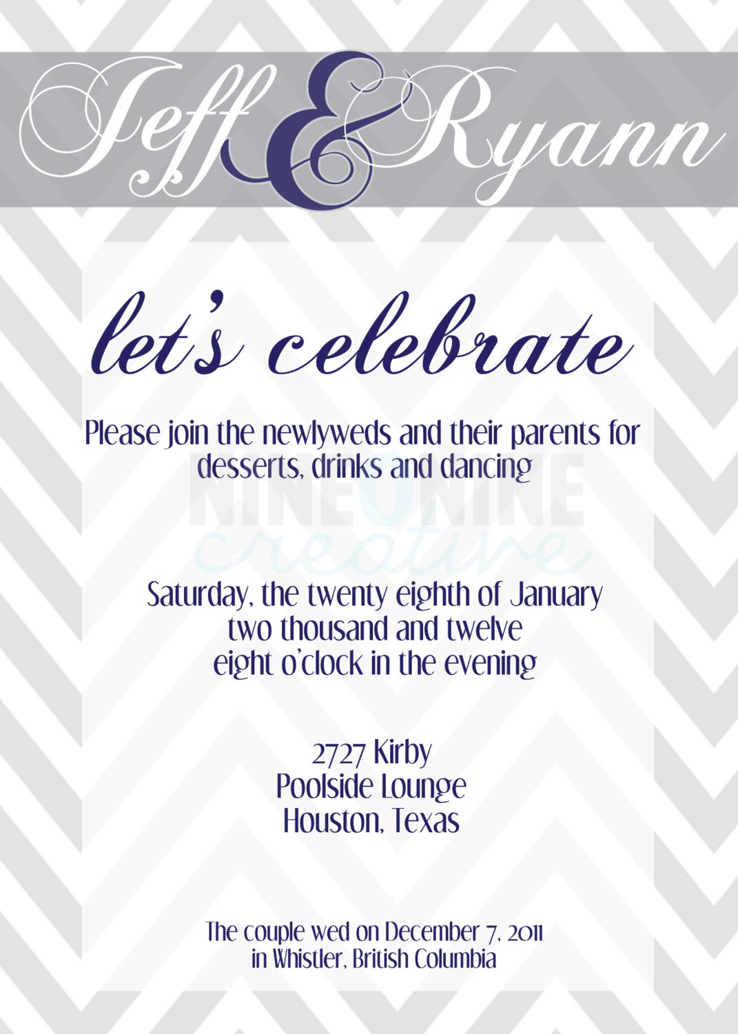 Wedding Party Invitations