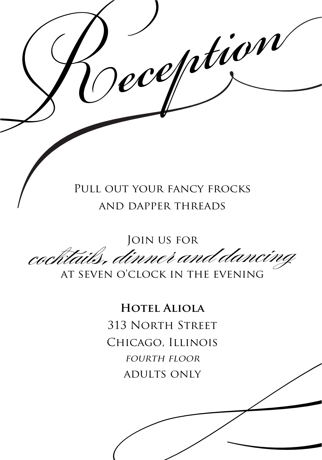 Wedding Reception Invitation Wording