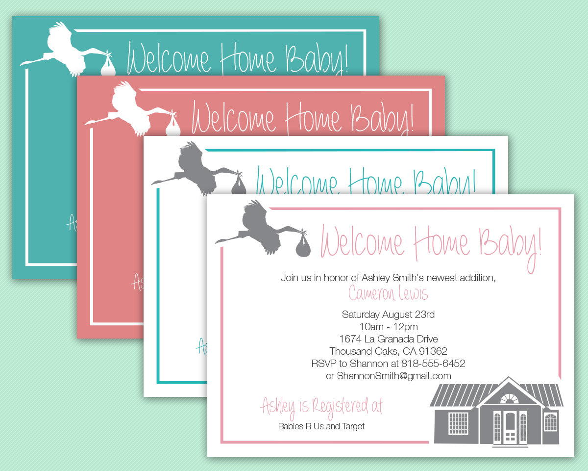 Welcome Home Baby Invitation