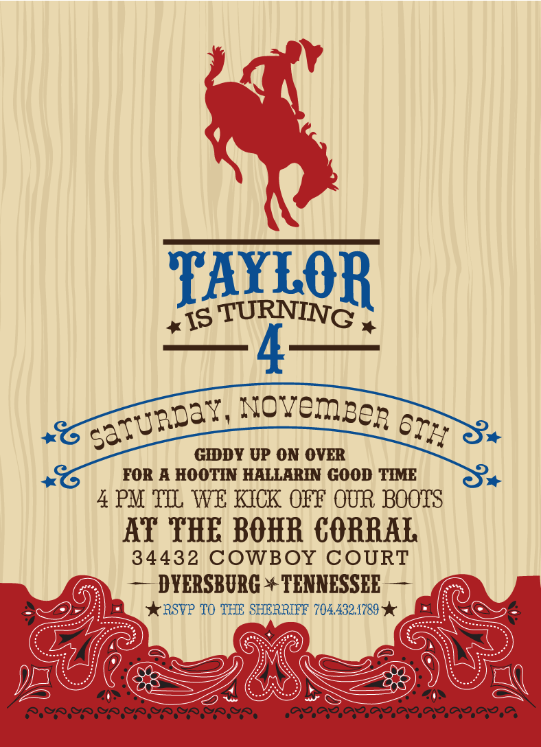 Western Party Invitations
