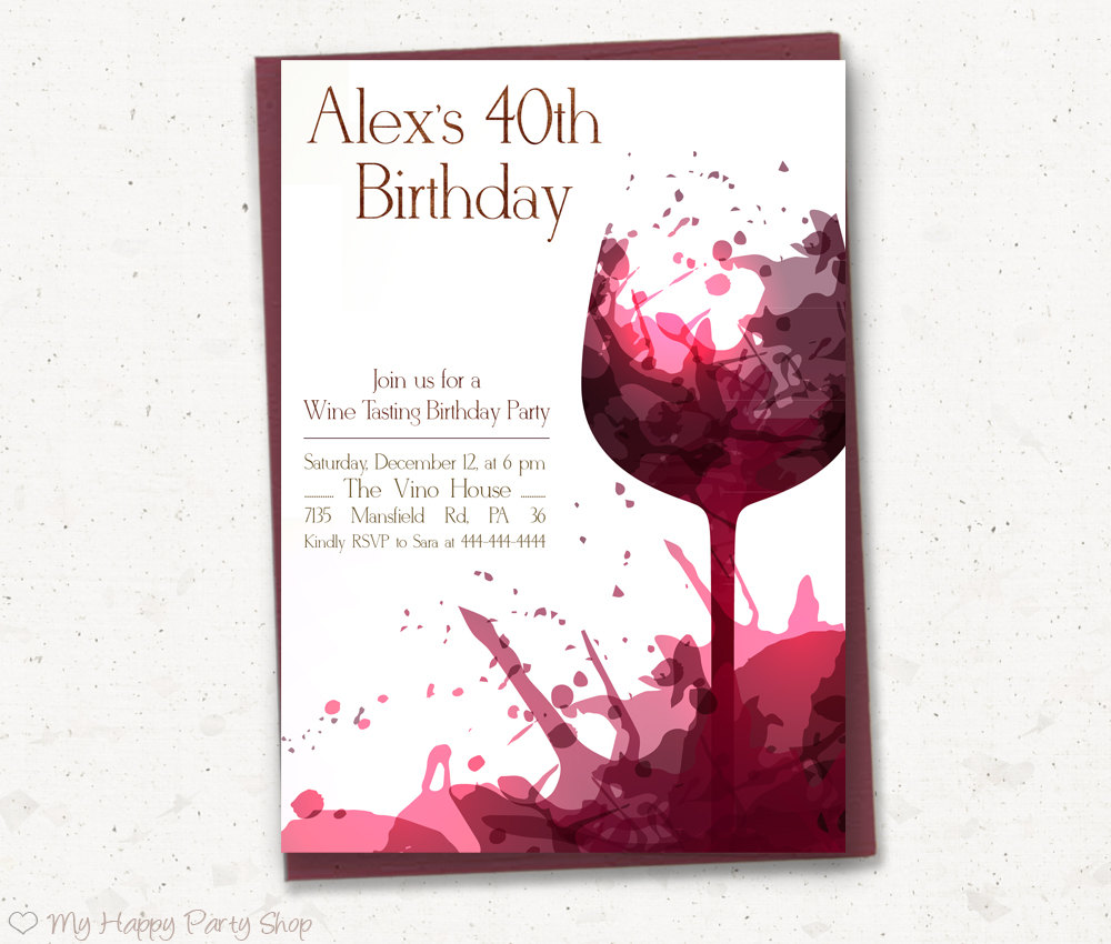 Wine Party Invitations