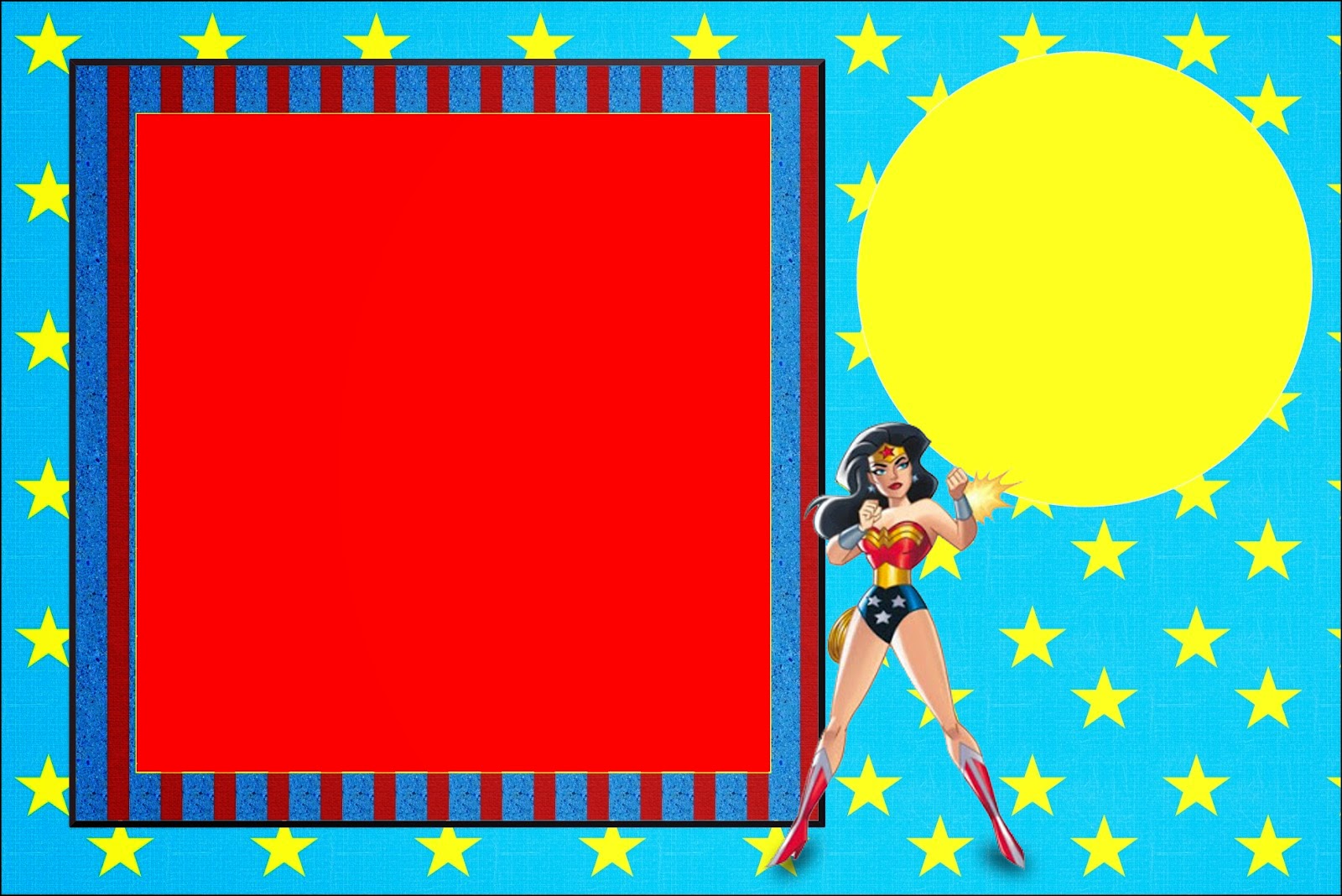 Wonder Woman Free Printable Invitations