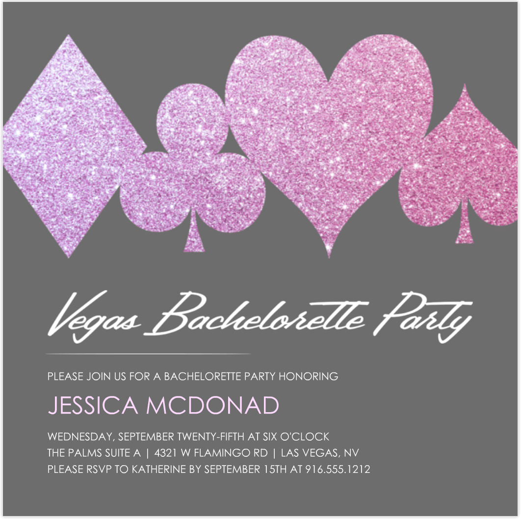 Wonderful Bachelorette Party Invitation Card For Girl And Black