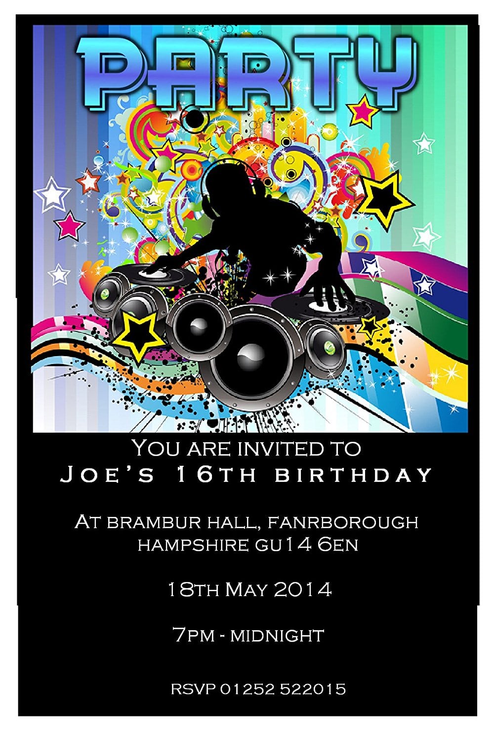 10 Personalised Street Dance Party Invitations N104  Amazon Co Uk