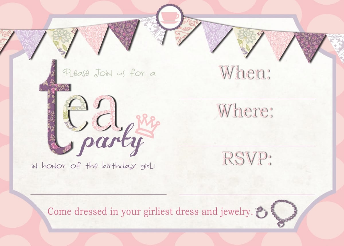 12 Cool Mad Hatter Tea Party Invitations