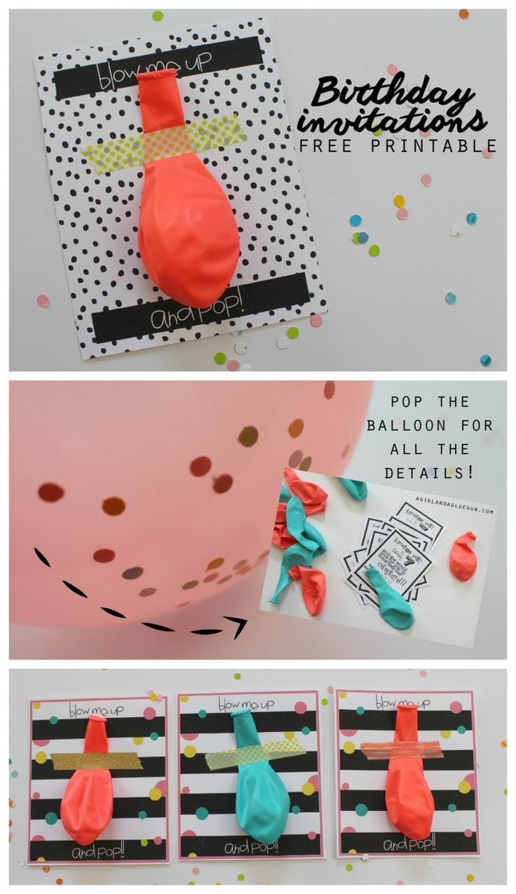 17 Best Ideas About Balloon Invitation On Pinterest