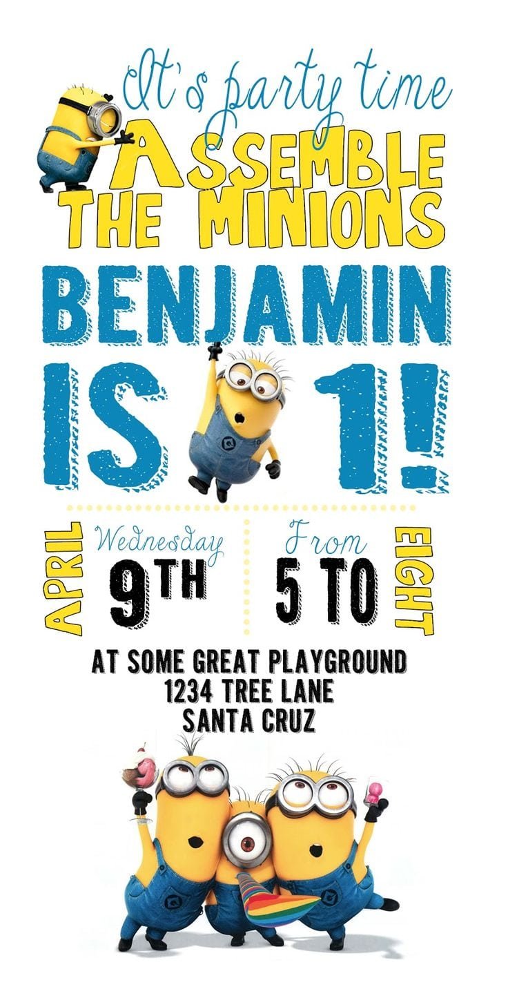 17 Best Ideas About Minion Party Invitations On Pinterest