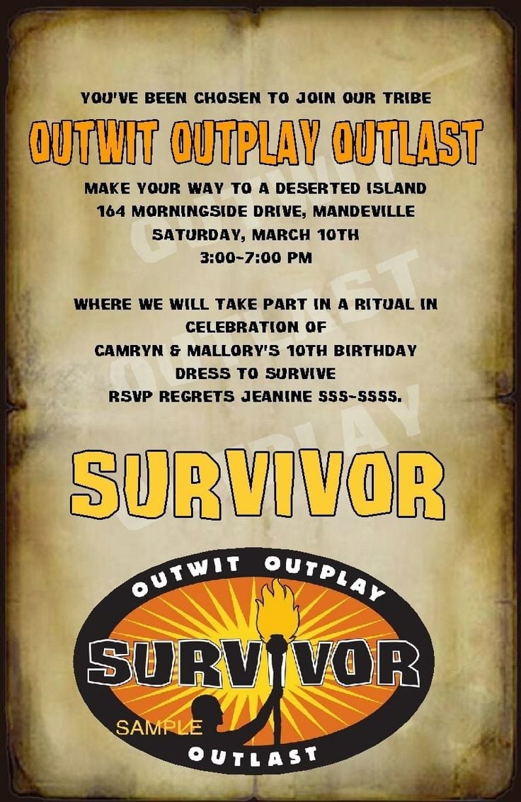 17 Best Ideas About Survivor Party On Pinterest