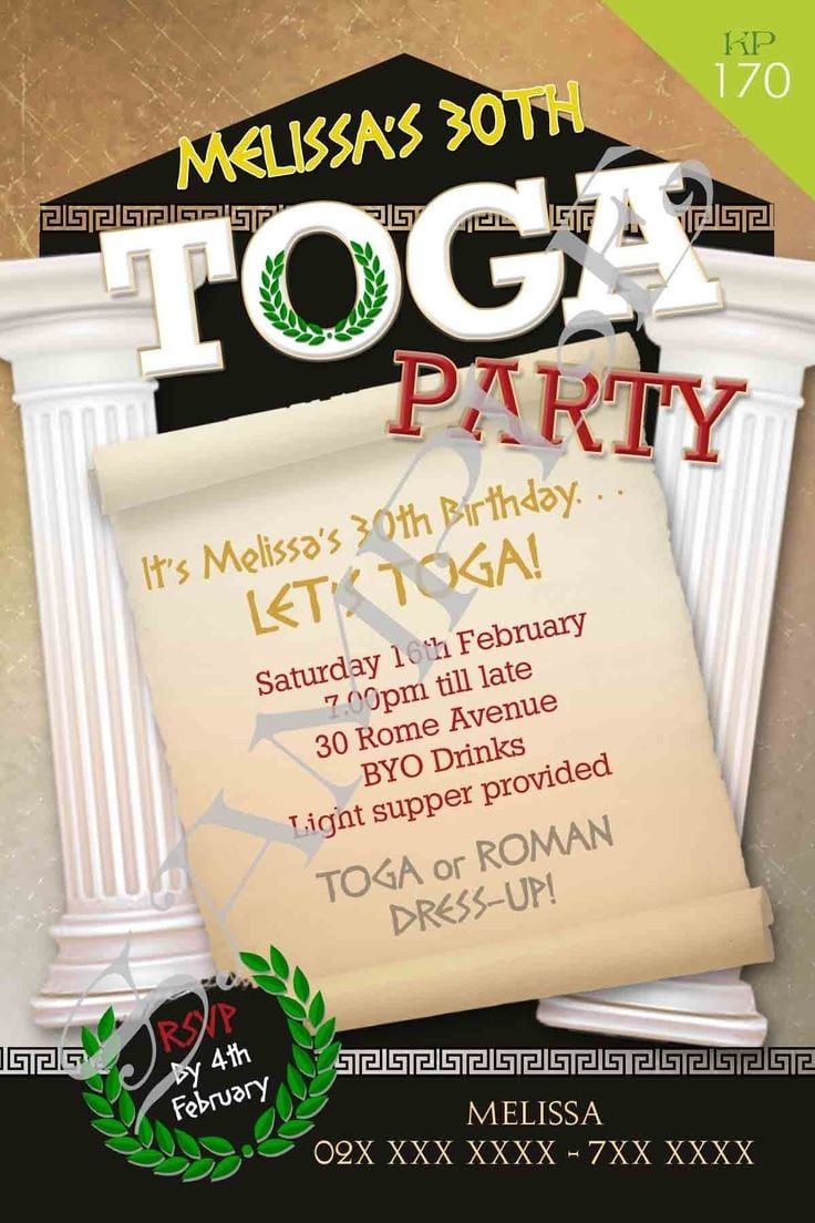 17 Beste Ideer Om Toga Party PÃ¥ Pinterest