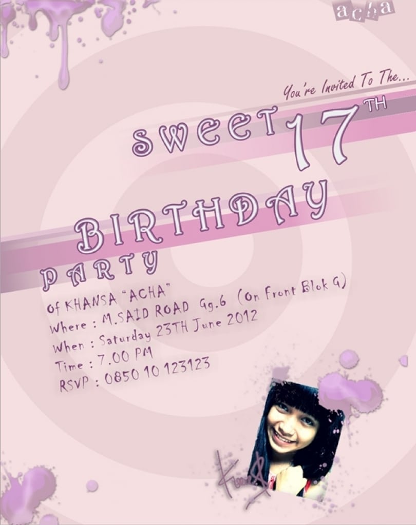 17th Birthday Party Invitations Pictures About 17th Birthday Party
