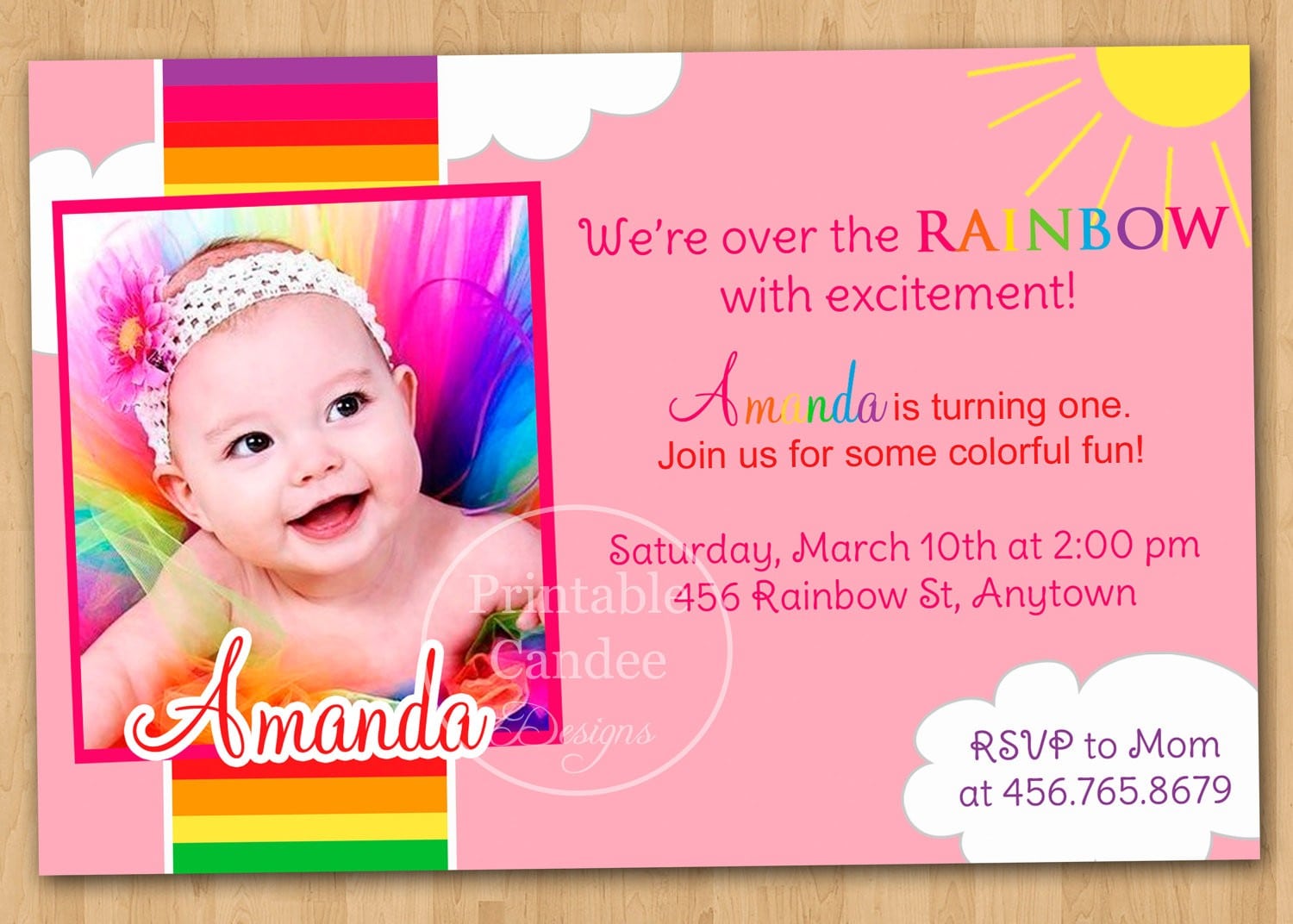 1st Birthday Invitation Templates Free Days Of The Week Calendar