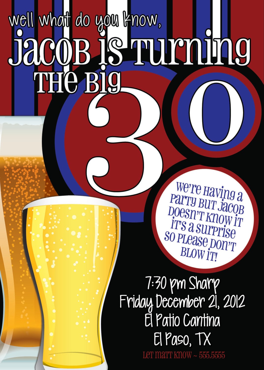30th Birthday Surprise Party Invitations