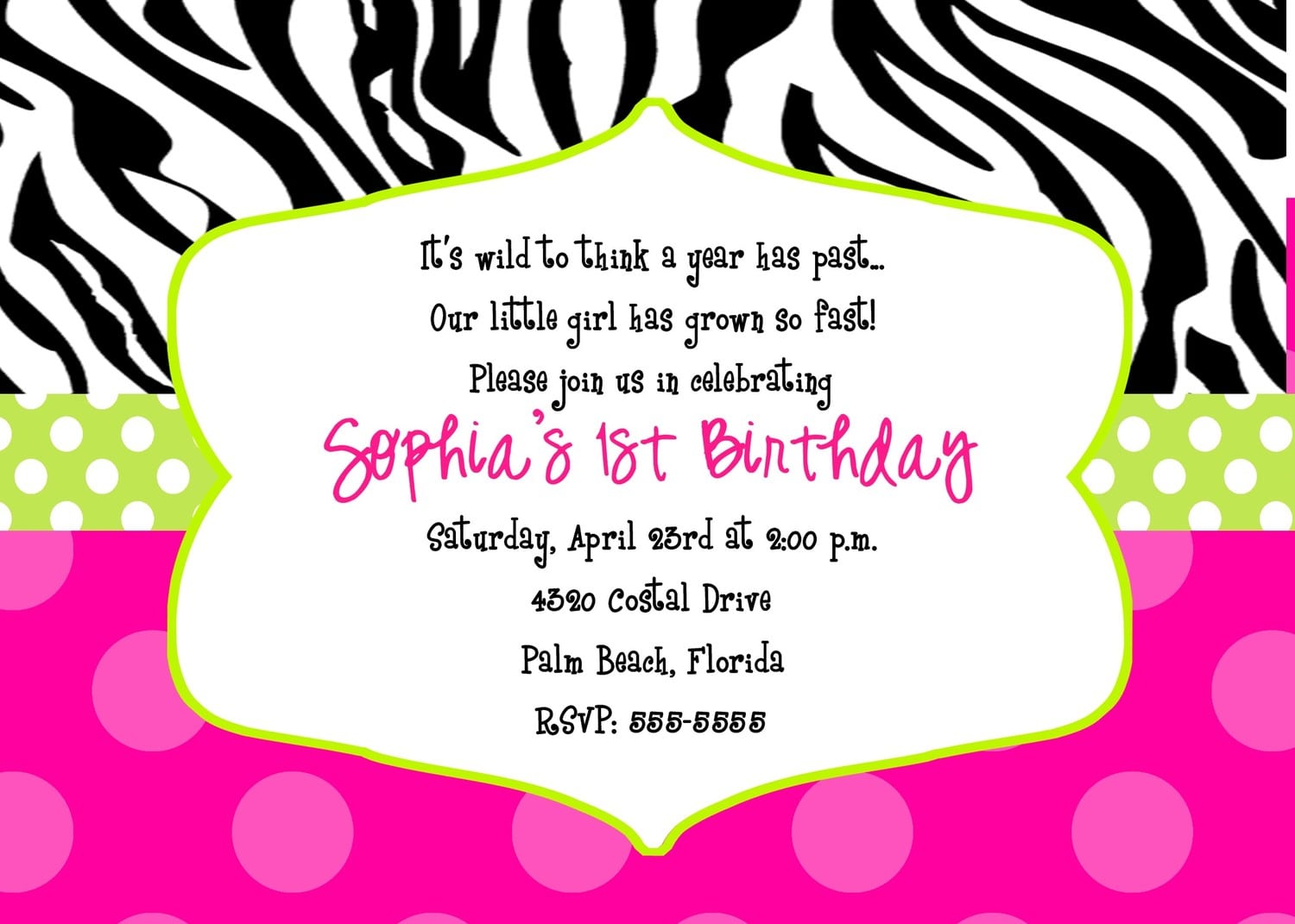 40th Birthday Ideas  Birthday Invitation Templates Zebra