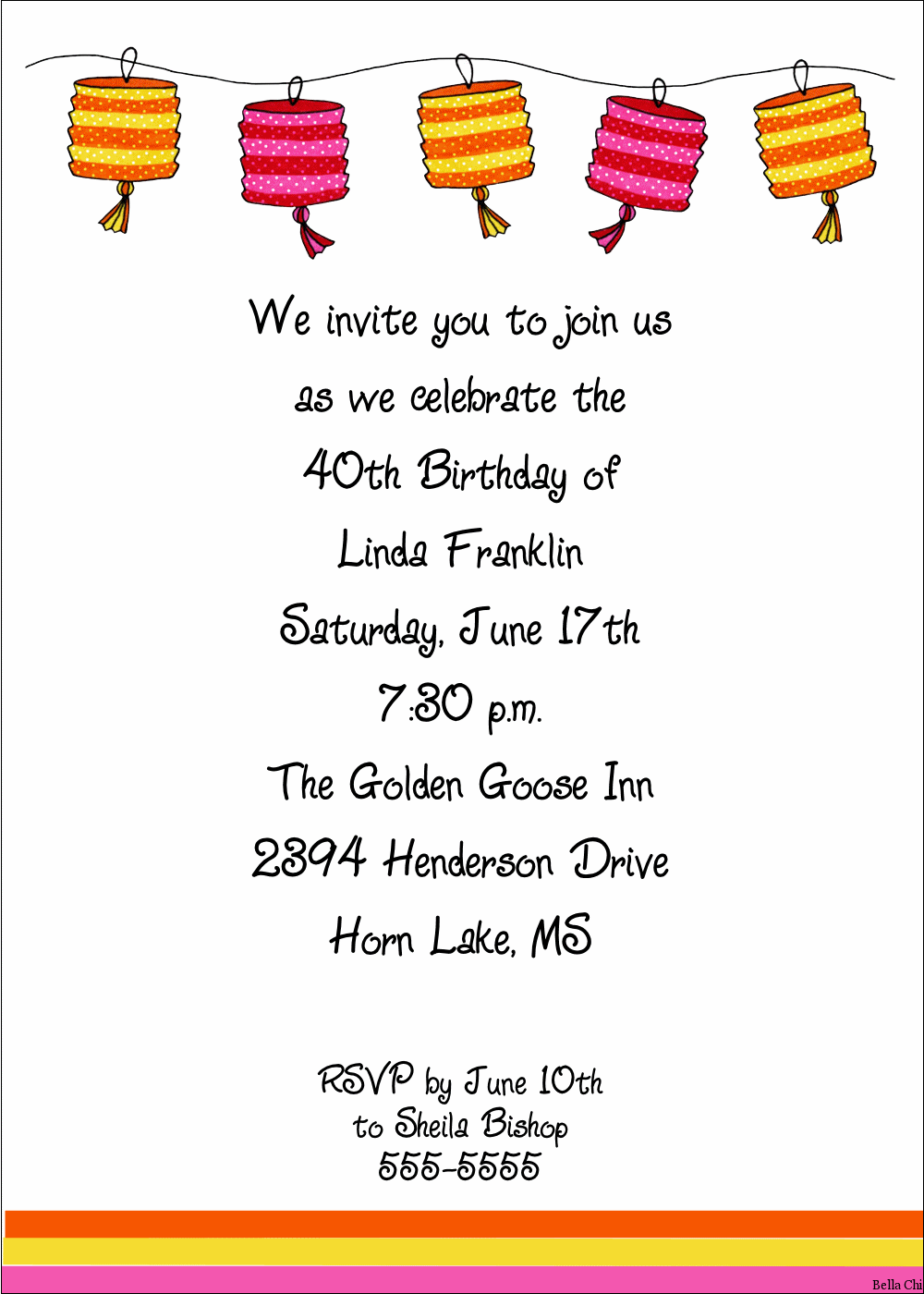 4 Excellent Free Example Adult Birthday Party Invitations
