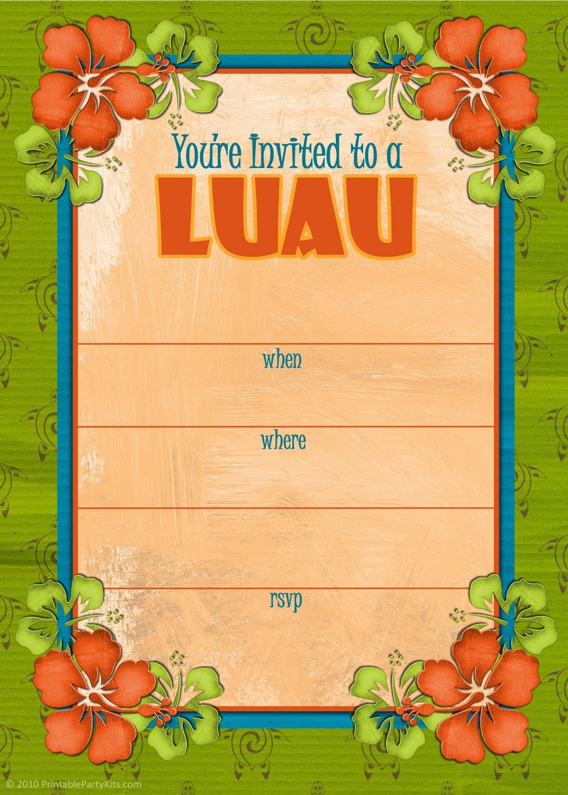 4 Excellent Luau Party Invitations Free Templates