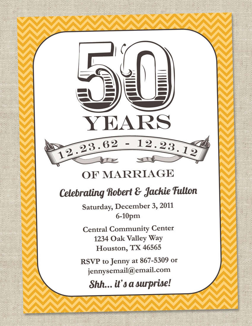 50th Birthday Party Invitations