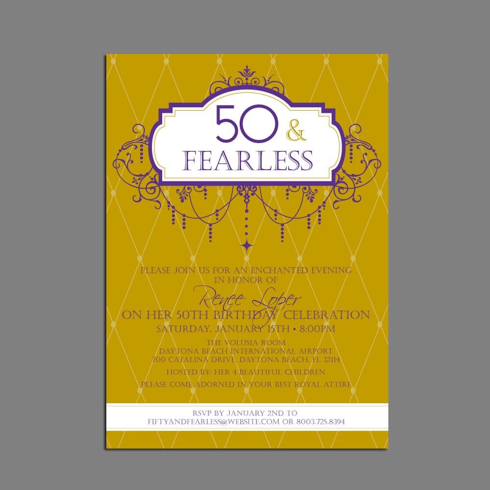 50th Birthday Party Invitations