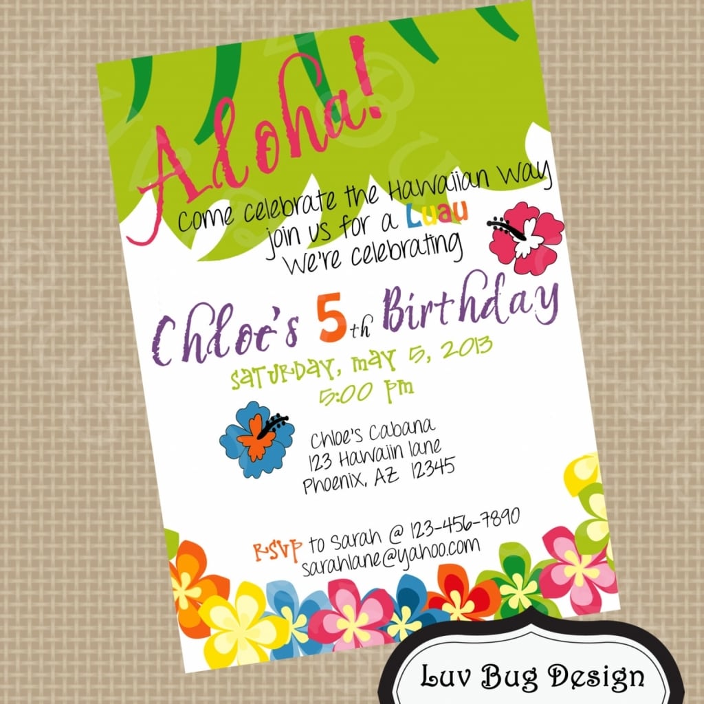 5th Birthday Party Invitation 5th Birthday Party Invitation