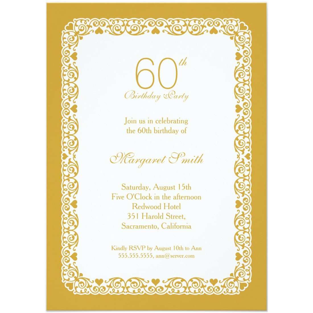 60th Birthday Party Invitations