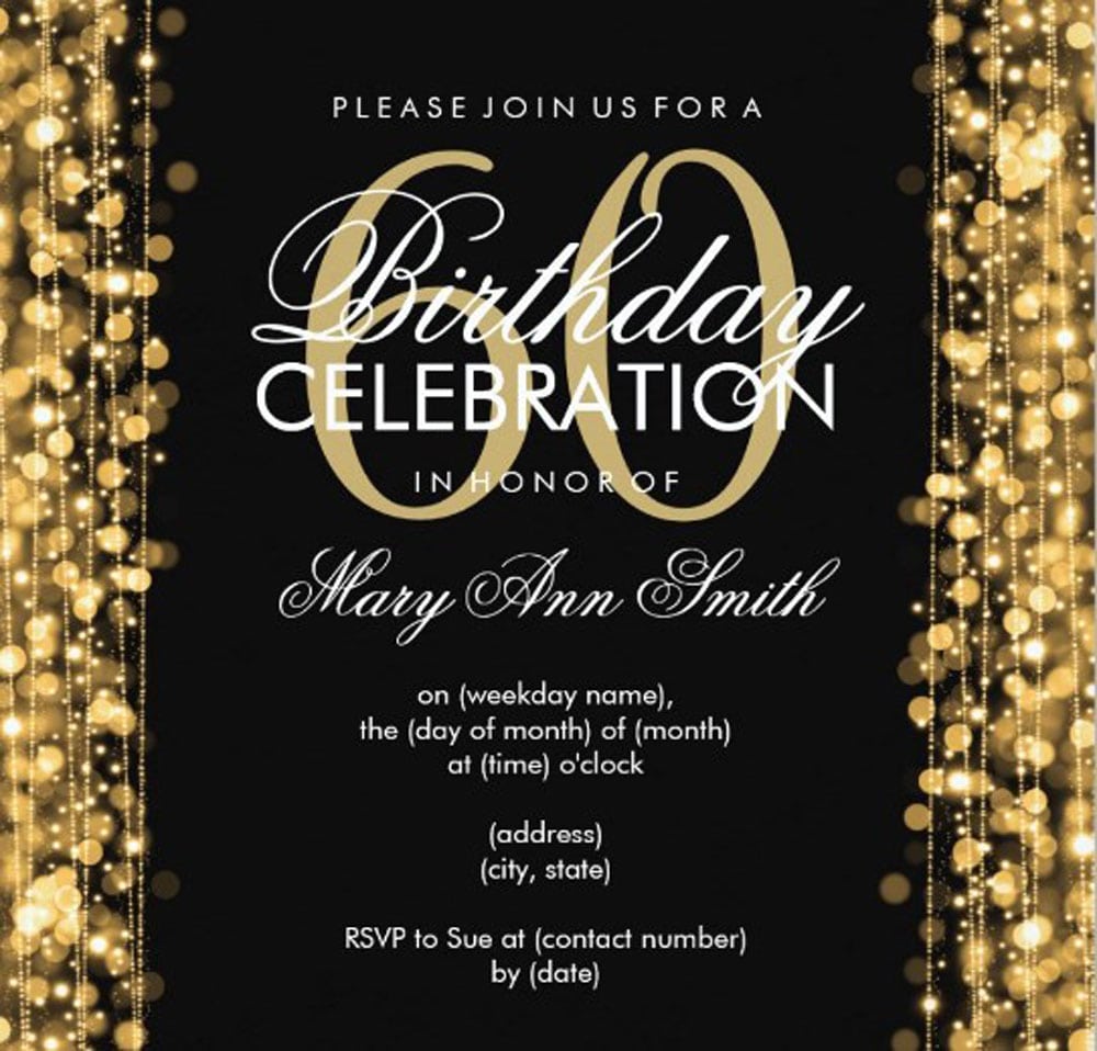 60th Birthday Party Invitations