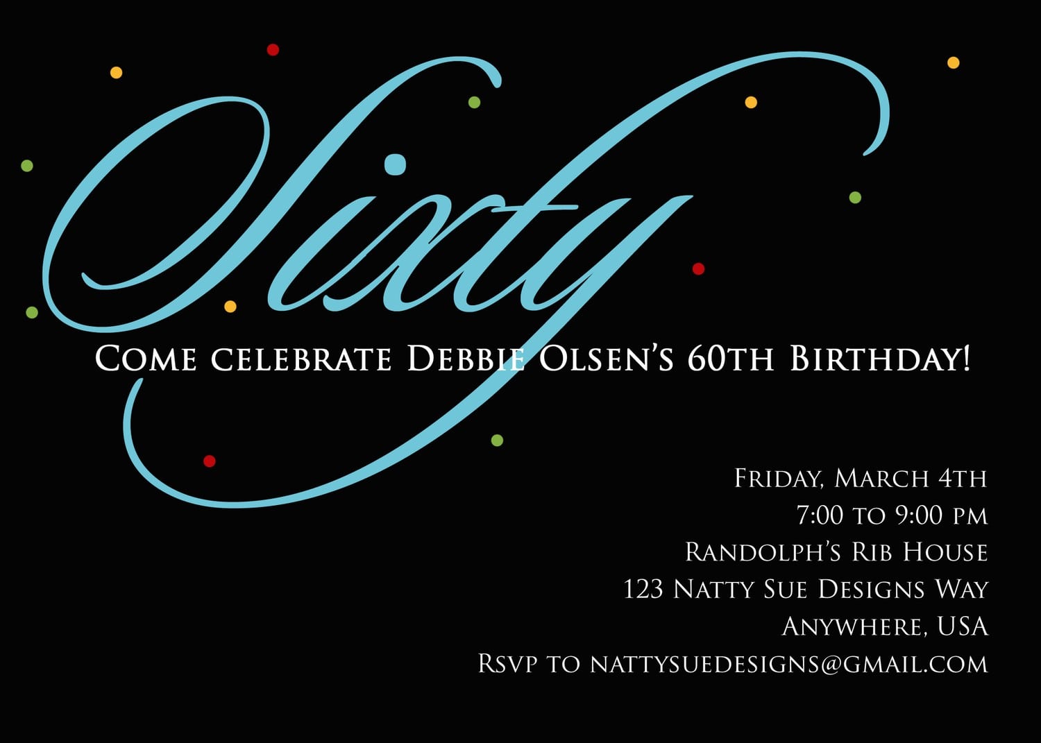 60th Birthday Party Invitations Ideas