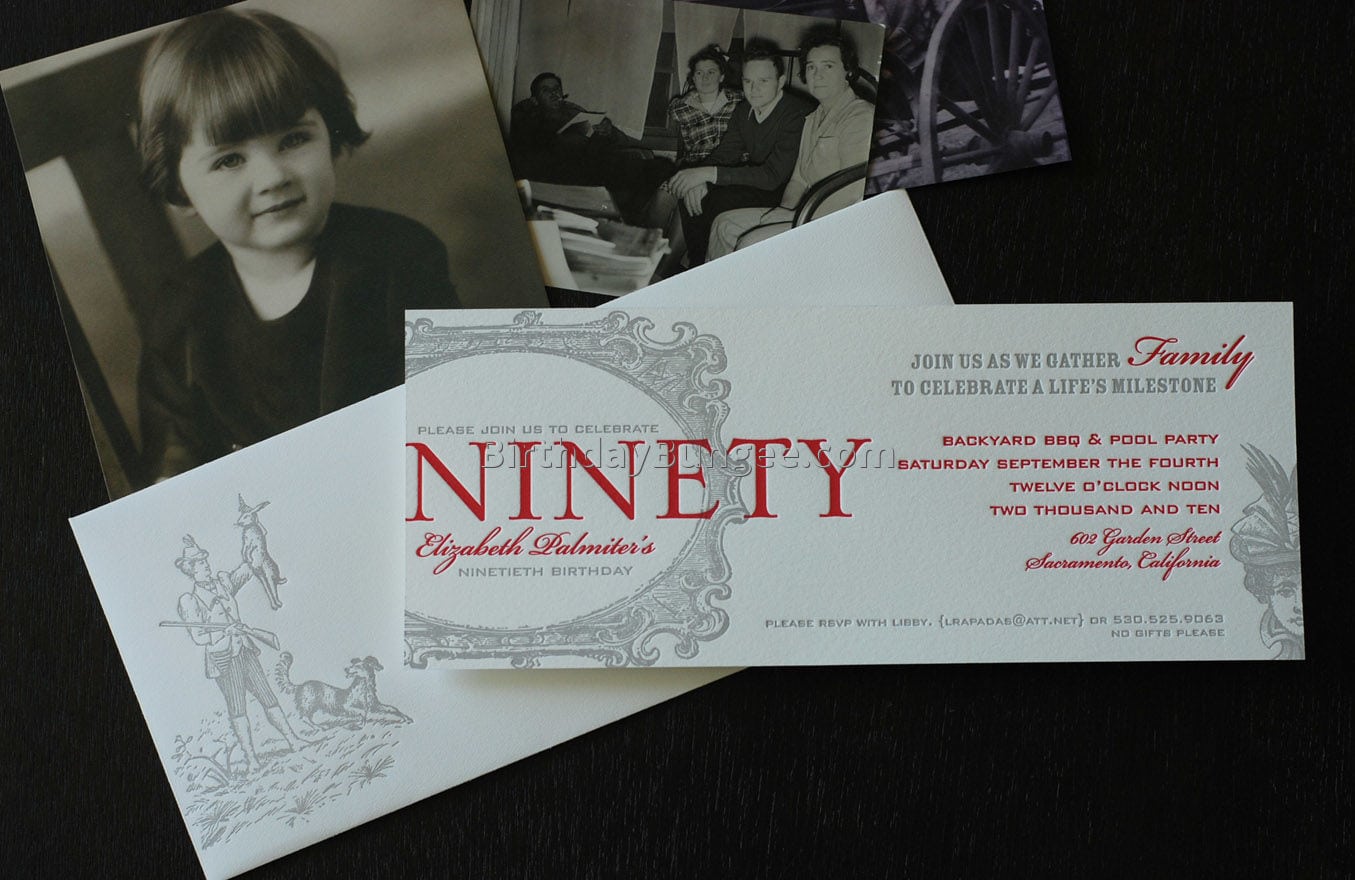90th Birthday Party Invitations 9