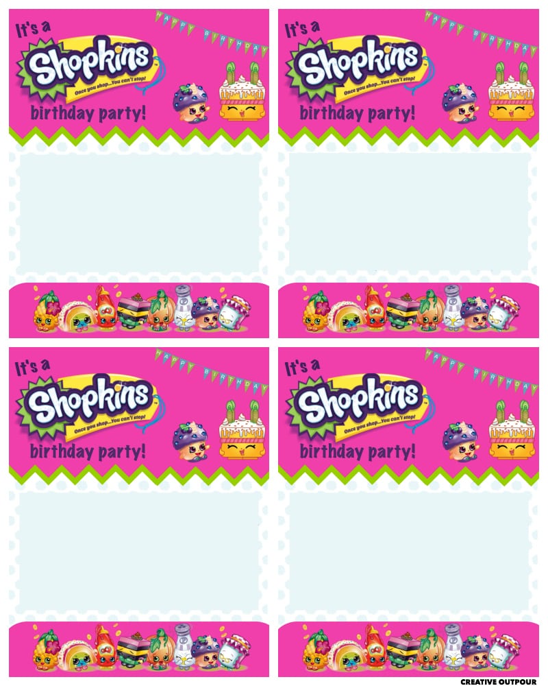 A Shopkins Birthday Party