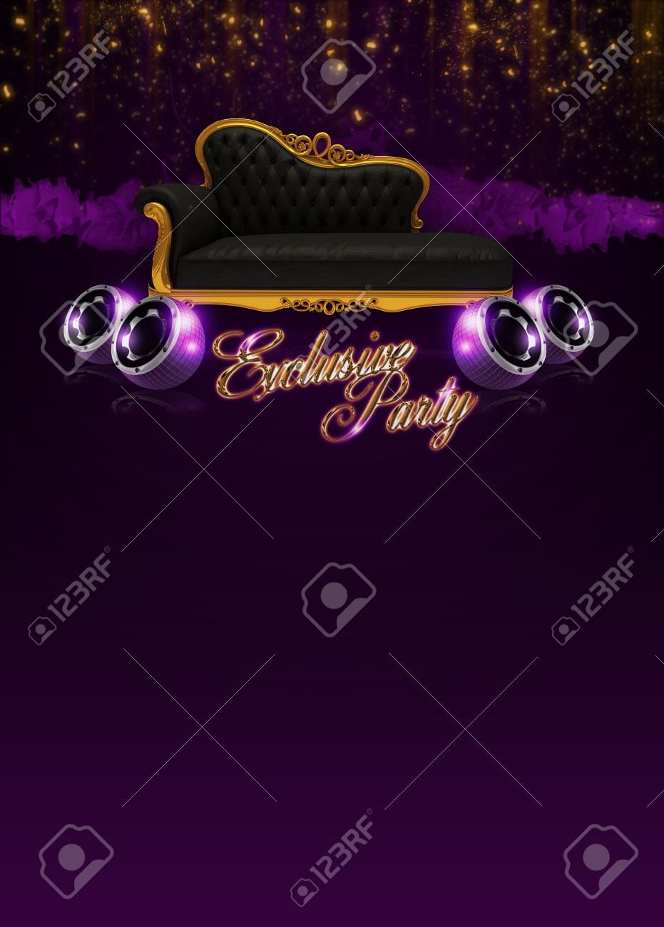 Abstract Exclusive Party Invitation Poster Background With Space