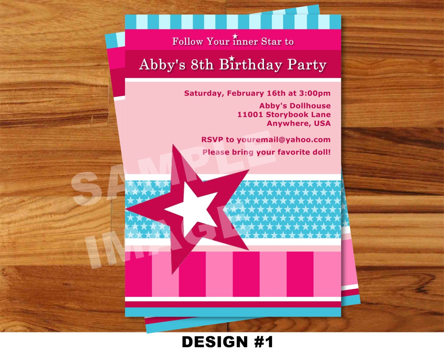 Amazing American Girl Birthday Party Invitations