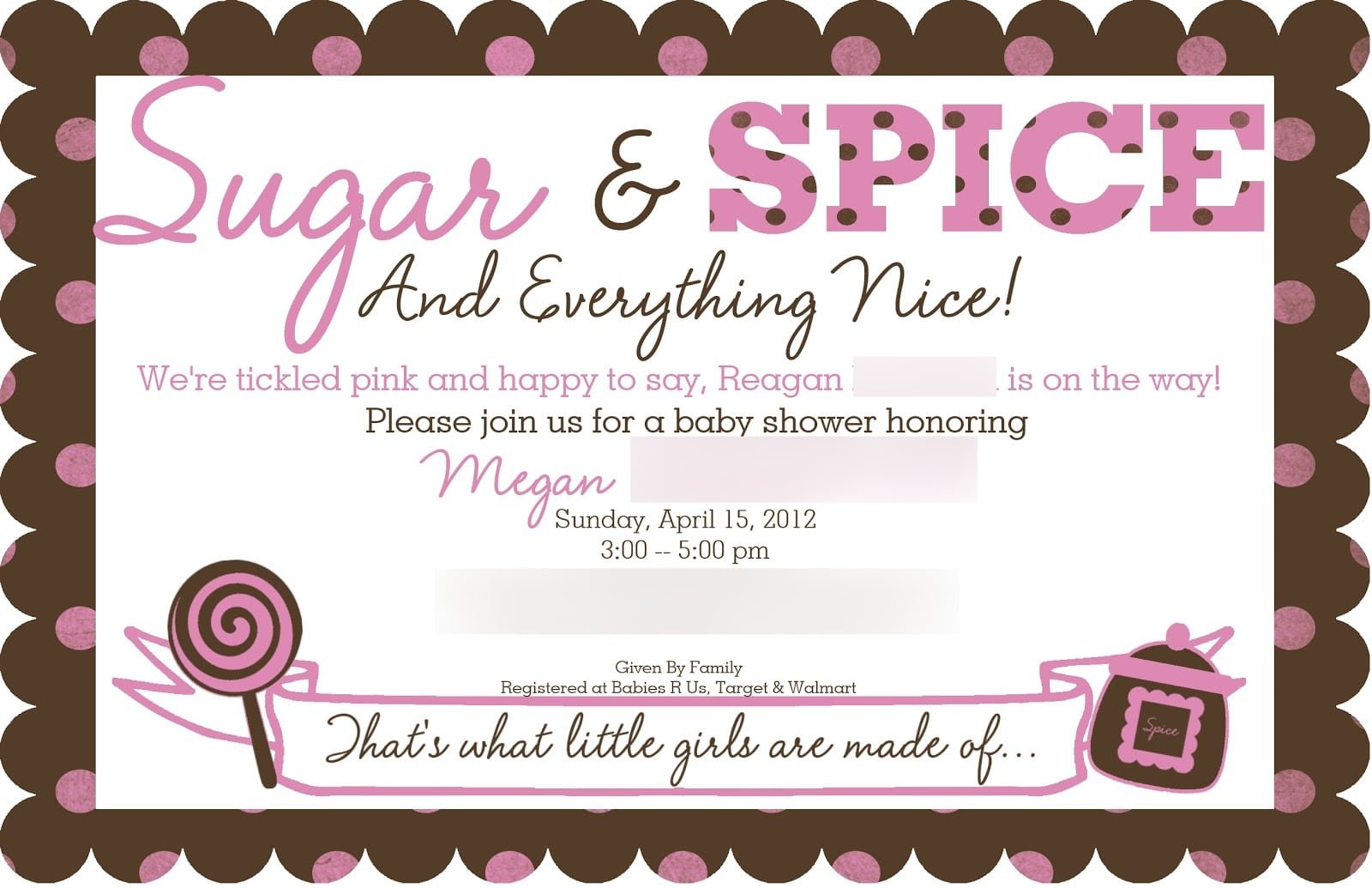 Baby Shower Pamper Party Invitations