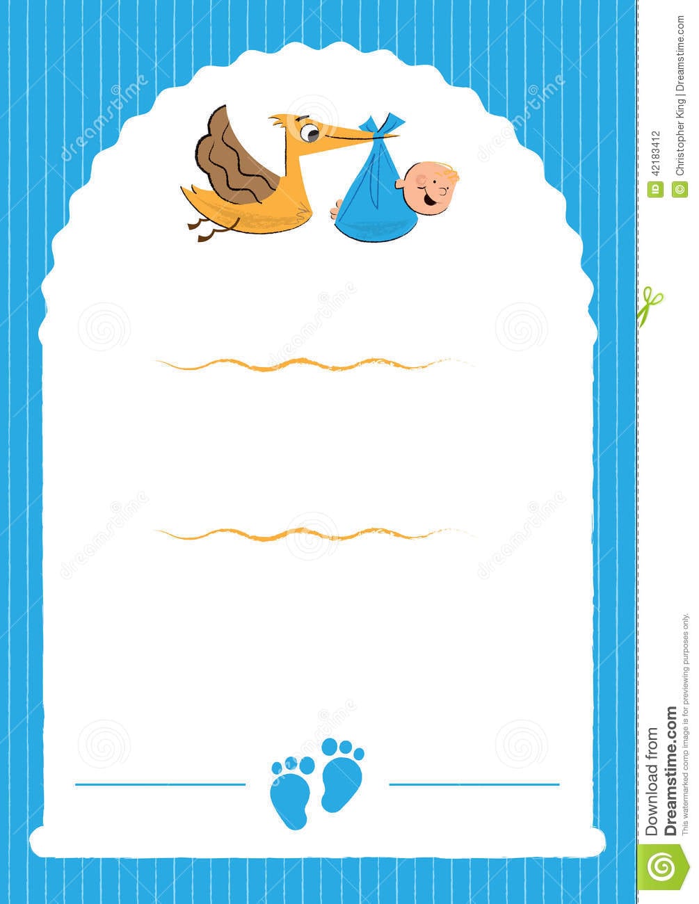 Baby Shower Party Invitation Stock Vector