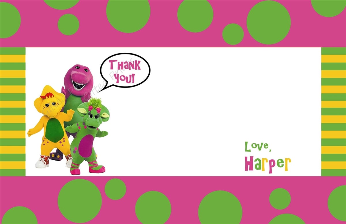 Barney Theme Birthday Party Printables