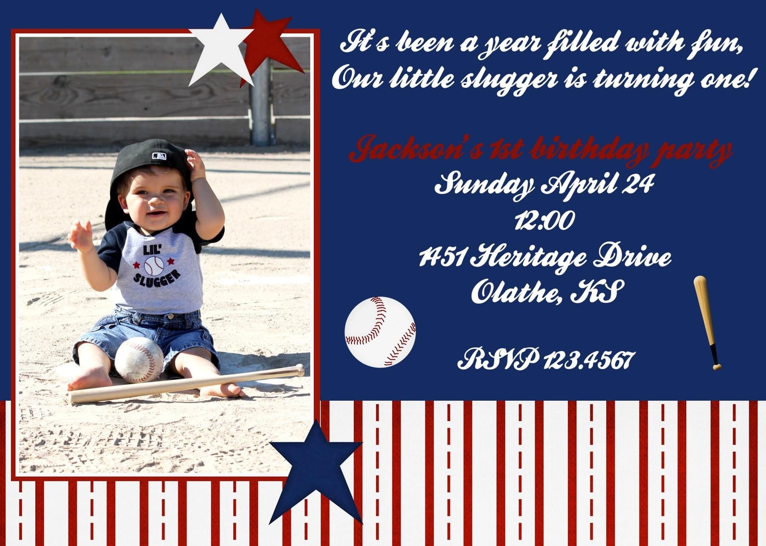 Baseball Birthday Party Invitations Templates