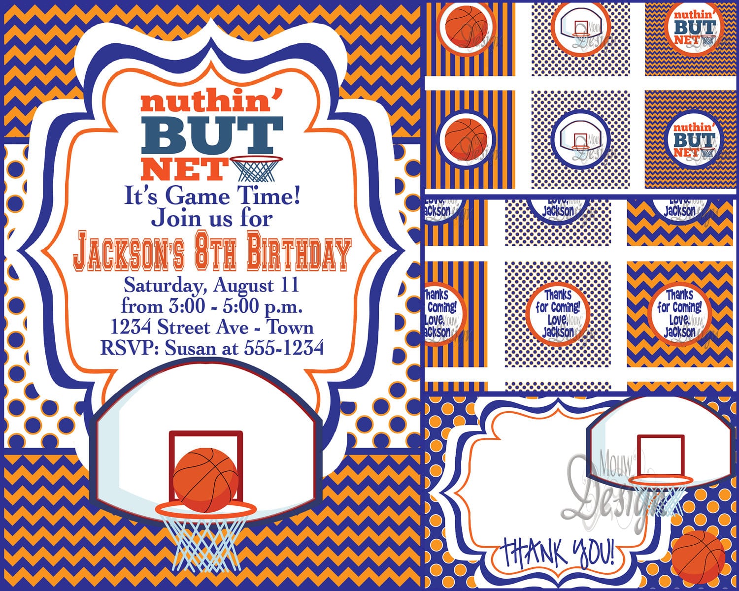 Basketball Party Invitations