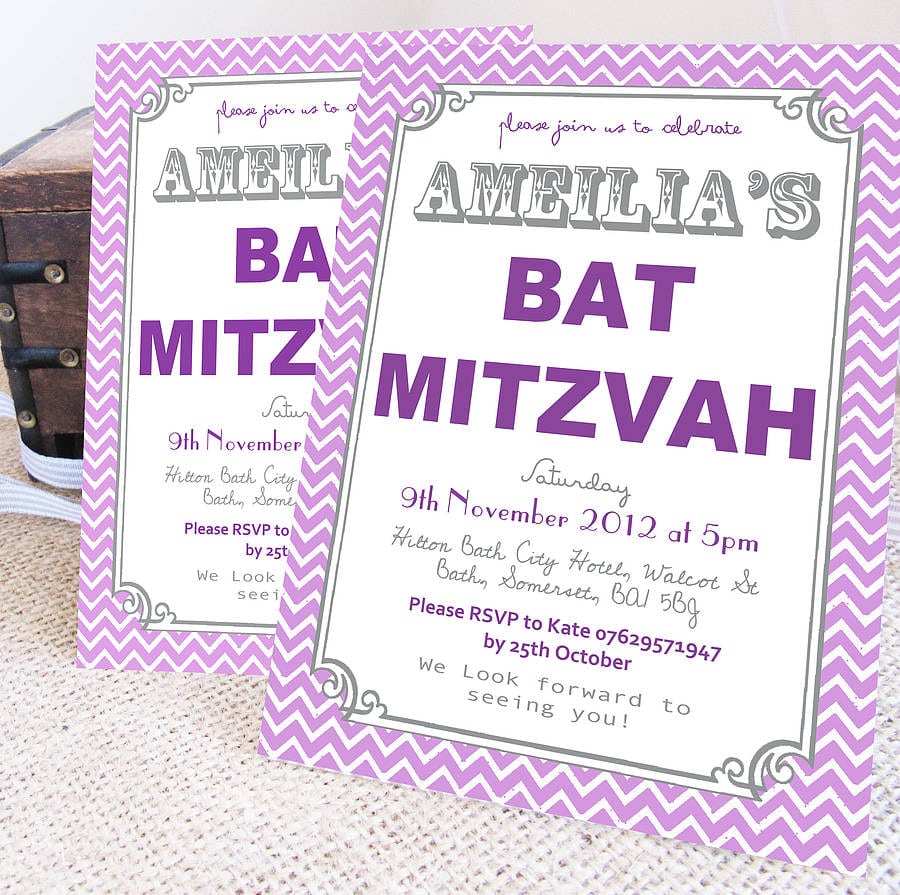 Bat Mitzvah Invitations