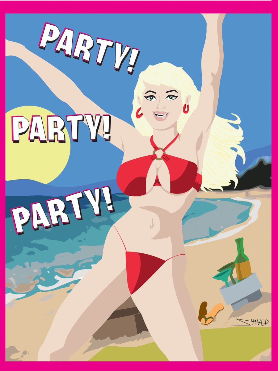 Beach Party Invitation By Robotmoustache On Deviantart
