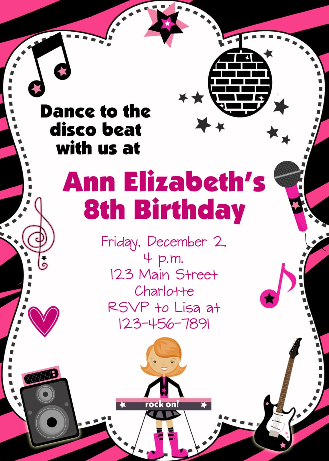 Beautiful Dance Party Invitation Wording Following Affordable