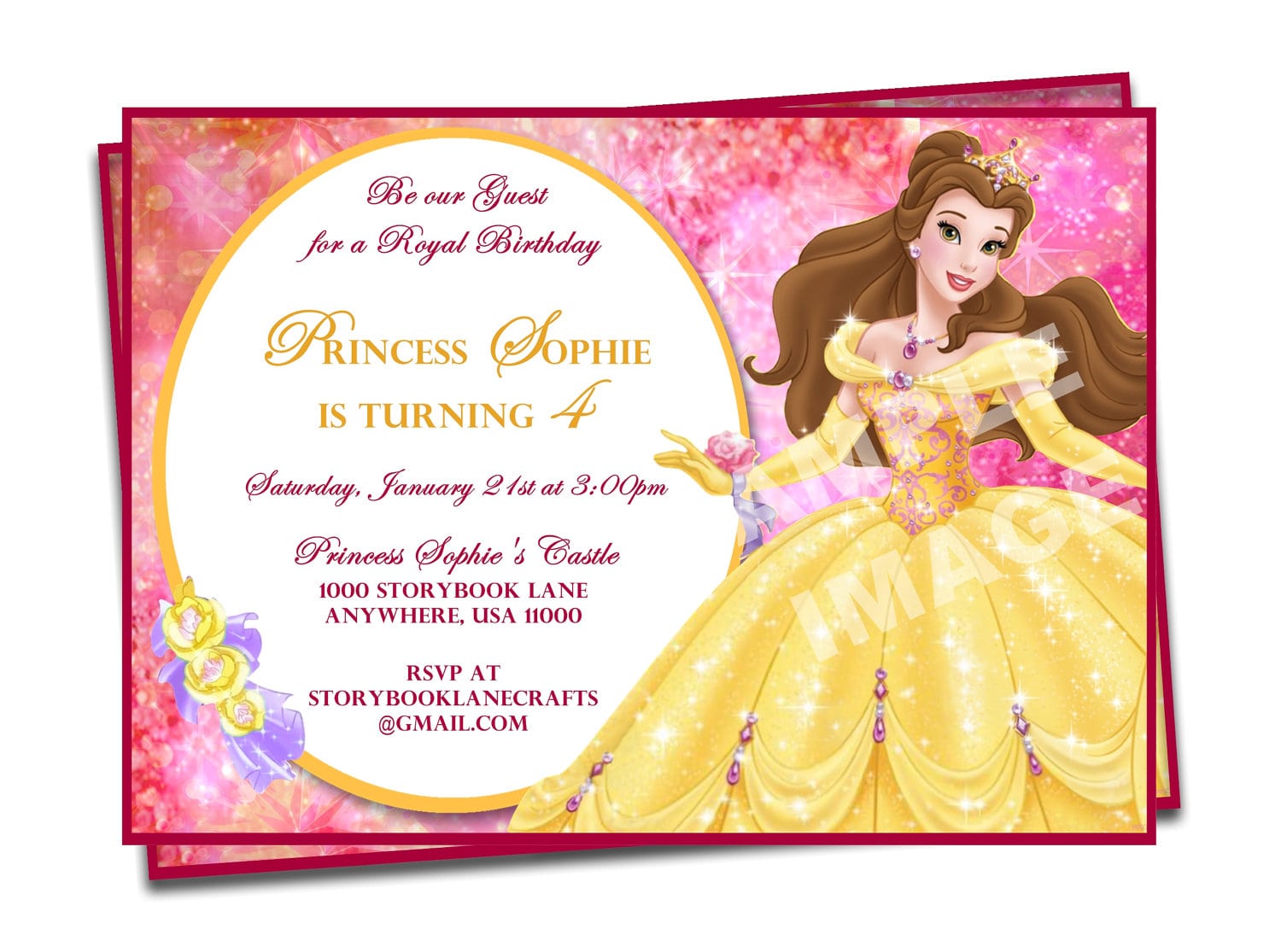Beauty And The Beast Invitation