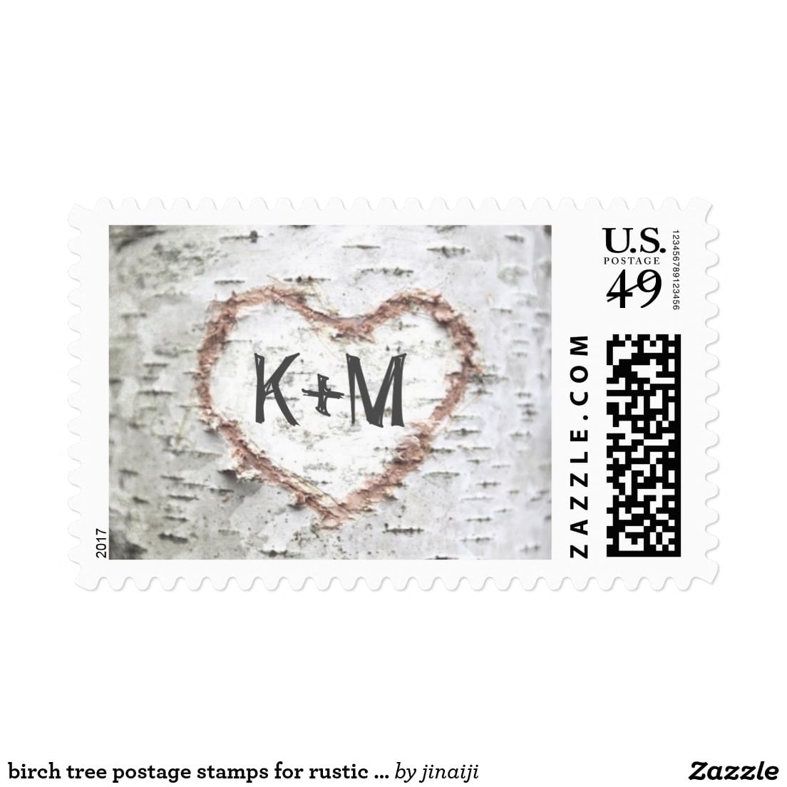 Birch Tree Postage Stamps For Rustic Weddings