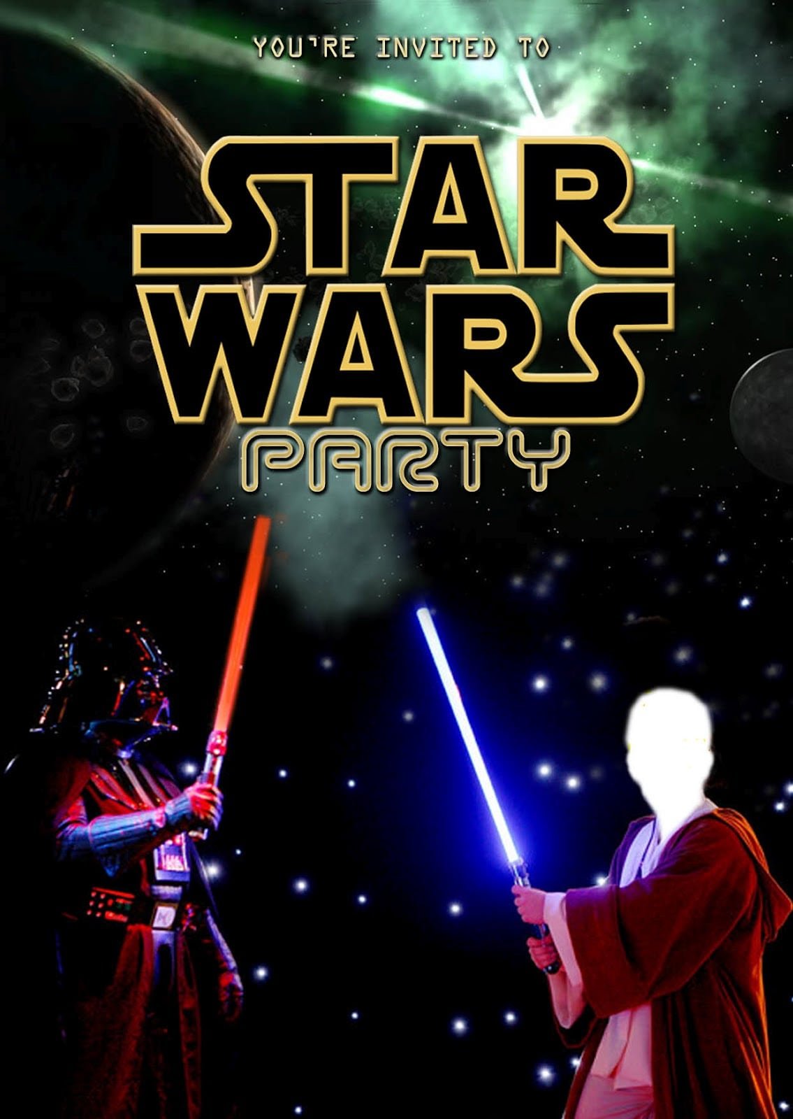Birthday Invites  Anime And Lego Star Wars Party Invitations