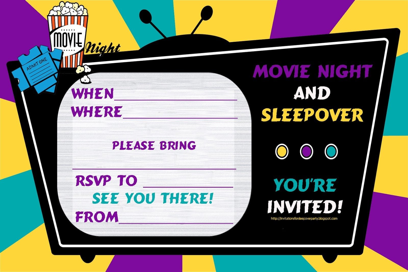 Blank Sleepover Party Invitations Images & Pictures
