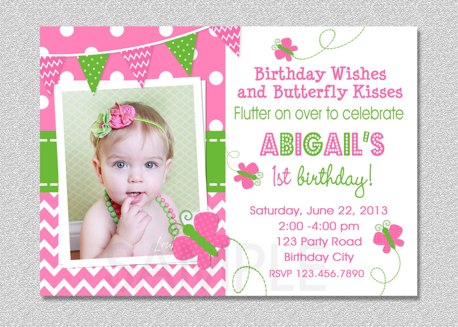 Butterfly Birthday Invitation Butterfly Birthday Party