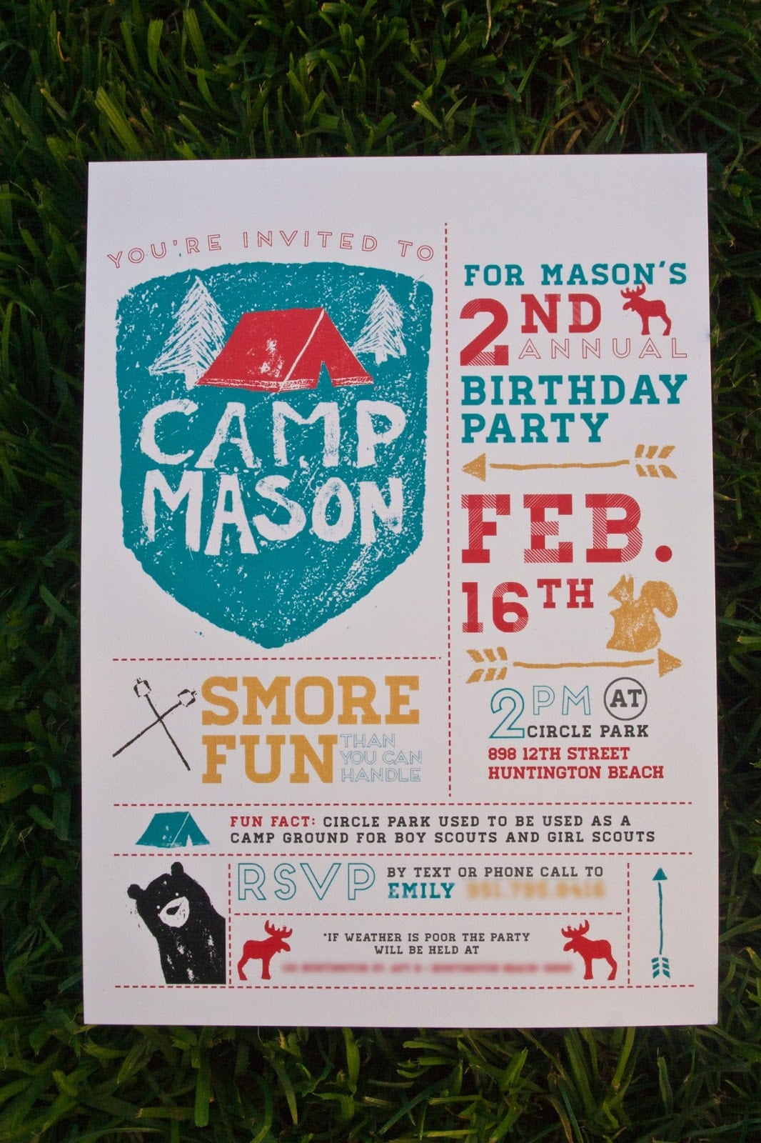 Camping Party Invitations
