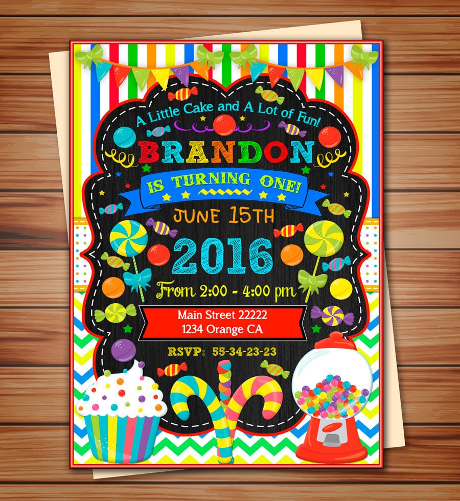 Candyland Invitation