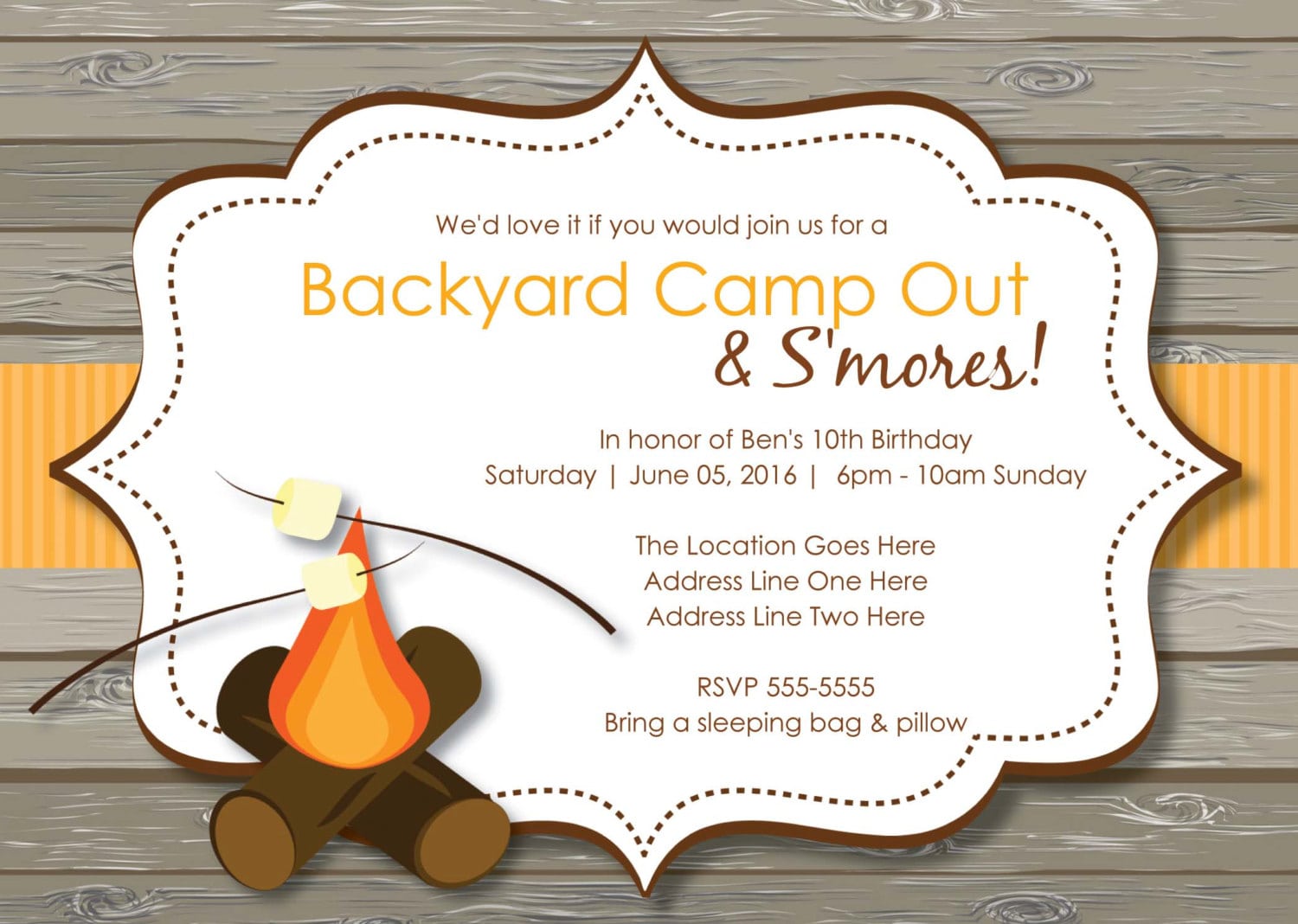 Chili And Bonfire Party Invitation